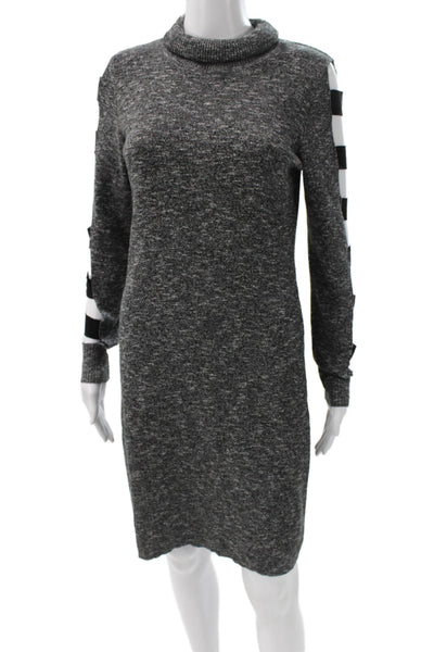 Love Scarlett Womens Sweater Dress Gray Turtleneck Long Sleeve Size S