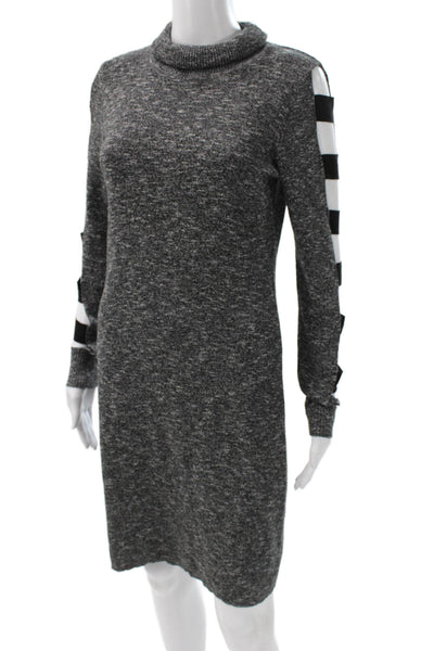 Love Scarlett Womens Sweater Dress Gray Turtleneck Long Sleeve Size S