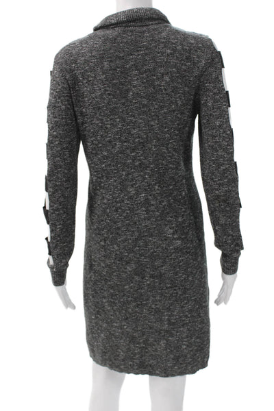 Love Scarlett Womens Sweater Dress Gray Turtleneck Long Sleeve Size S