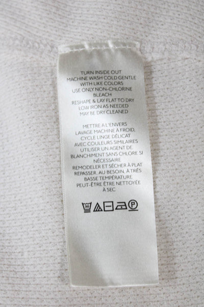 We The Free Womens Cowl Neck Cotton Pullover Sweater Ivory Long Sleeve Size S