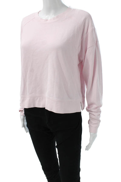 Sweaty Betty Womens Pullover Pink Cotton Blend Crew Neck Long Sleeve Size S