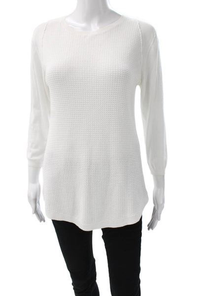 Cotton By Autumn Cashmere Womens White T-Shirt Long Sleeve Size M