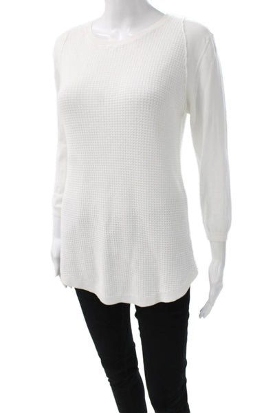 Cotton By Autumn Cashmere Womens White T-Shirt Long Sleeve Size M