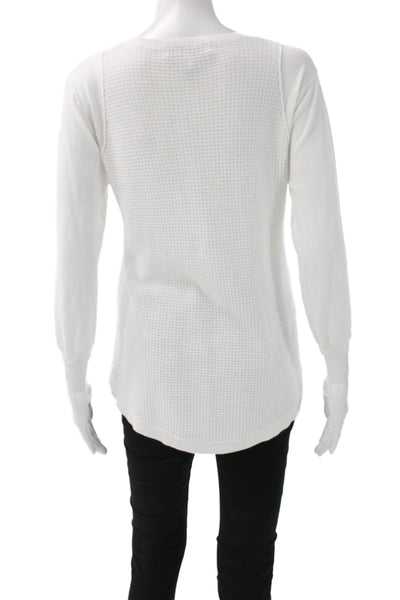 Cotton By Autumn Cashmere Womens White T-Shirt Long Sleeve Size M