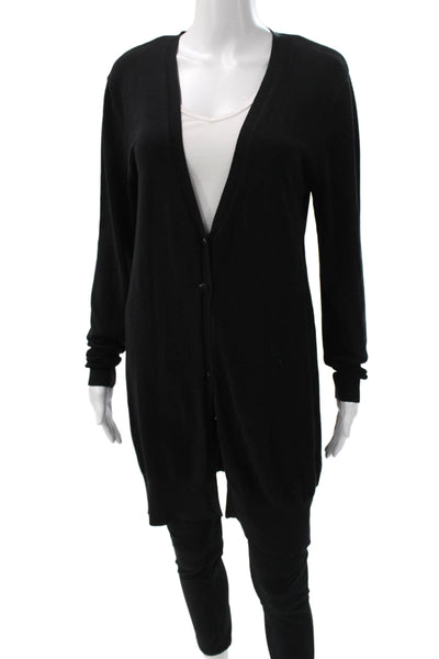 525 America Womens Cardigan V-Neck Long Sleeve Black Size S