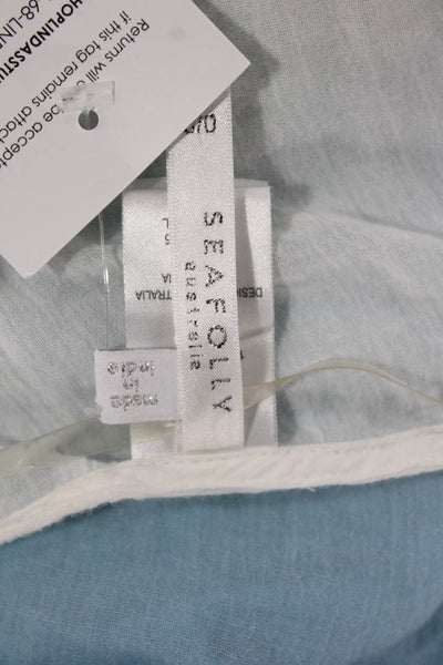 Seafolly Women White Ombre Cotton Round Neck Cover Up Short Sleeve Size OS
