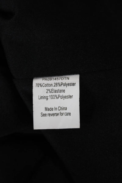 Parker Womens Black Sheath Dress Short Sleeve Round Neck Knee Length Size L
