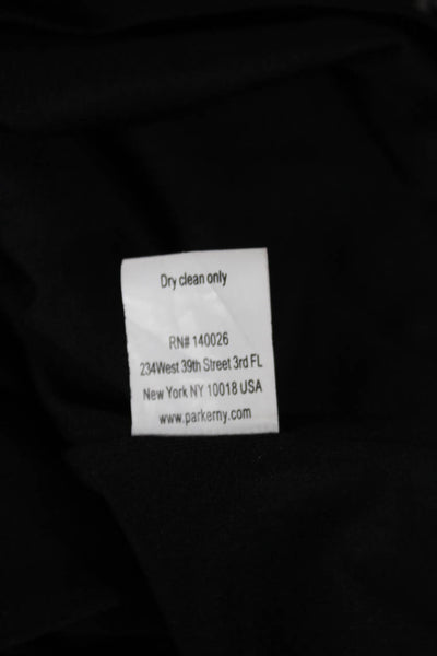 Parker Womens Black Sheath Dress Short Sleeve Round Neck Knee Length Size L