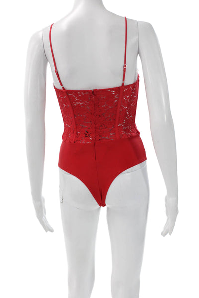 Cami NYC Women Corselette Floral Sleeveless Square Neck Nylon Bodysuit Size 0