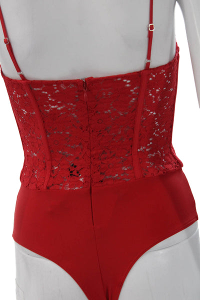 Cami NYC Women Corselette Floral Sleeveless Square Neck Nylon Bodysuit Size 0