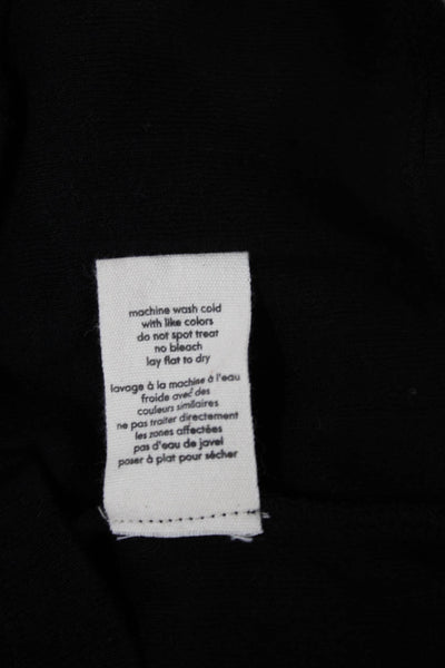 Donni Women Basic Black Knit Round Neck Short Sleeve T Shirt Size XS