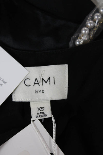 Cami NYC Women Sleeveless Scoop Neck Silk Blend Tank Camisole Black Size XS
