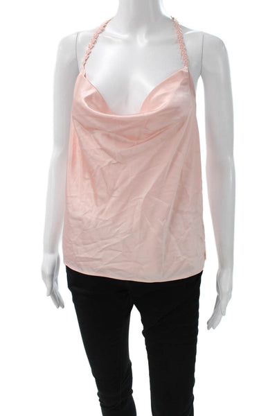 Cami NYC Womens Pink Silk Blend Cowl Neck Tank Sleeveless Size S