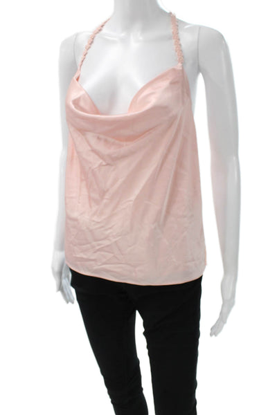 Cami NYC Womens Pink Silk Blend Cowl Neck Tank Sleeveless Size S