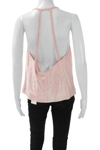 Cami NYC Womens Pink Silk Blend Cowl Neck Tank Sleeveless Size S