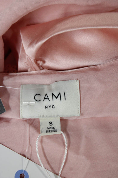 Cami NYC Womens Pink Silk Blend Cowl Neck Tank Sleeveless Size S
