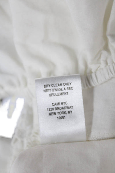 Cami NYC Womens Cropped Off Shoulder Cotton Blouse Long Sleeve White Size XS