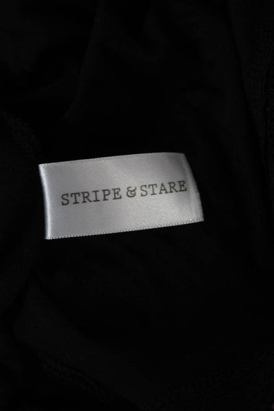 Stripe & Stare Women Basic Black Modal Long Sleeve T-Shirt Size M