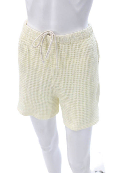 Donni Womens Two Piece Set Waffle Knit Sleeveless Round Neck Ivory Size S