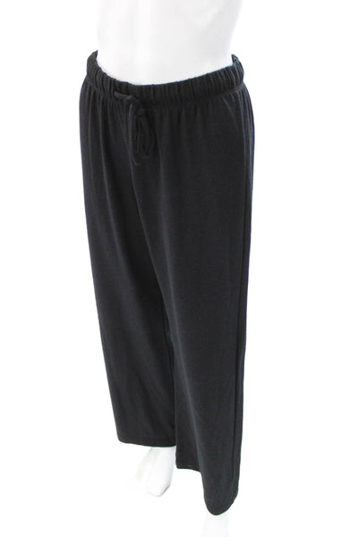 Donni Women Henley Pullover Sweats Hoodie Outfit Set Black Cotton Blend Size S