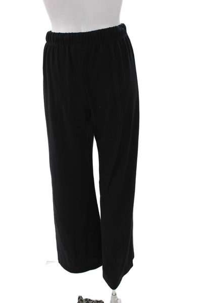 Donni Women Henley Pullover Sweats Hoodie Outfit Set Black Cotton Blend Size S