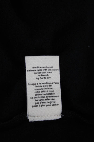 Donni Women Henley Pullover Sweats Hoodie Outfit Set Black Cotton Blend Size S