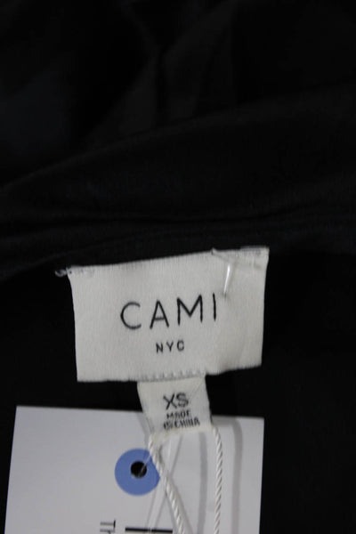 Cami NYC Women One Shoulder Velvet Jumpsuit Black Pullover Size XS