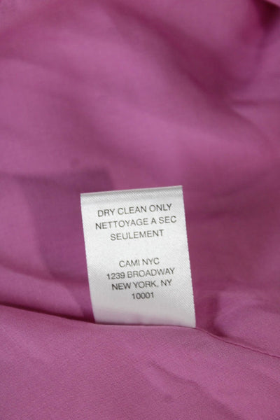 Cami NYC Women Mini One Shoulder Silk Dress Pink Size XS