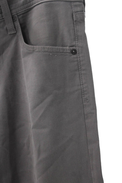 AG Adriano Goldschmied Mens Chino Pants Gray Cotton Blend Button Size 33