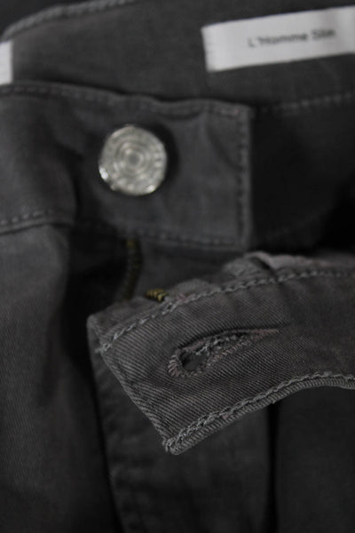 Frame Mens Slim Gray Lyocell Jeans Button Size 33