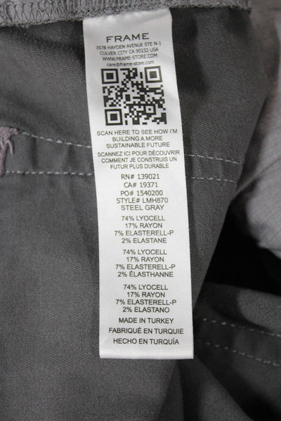 Frame Mens Slim Gray Lyocell Jeans Button Size 33