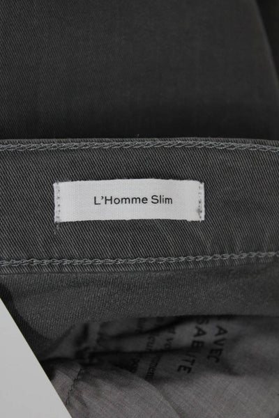 Frame Mens Slim Gray Lyocell Jeans Button Size 33