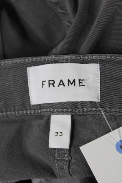 Frame Mens Slim Gray Lyocell Jeans Button Size 33