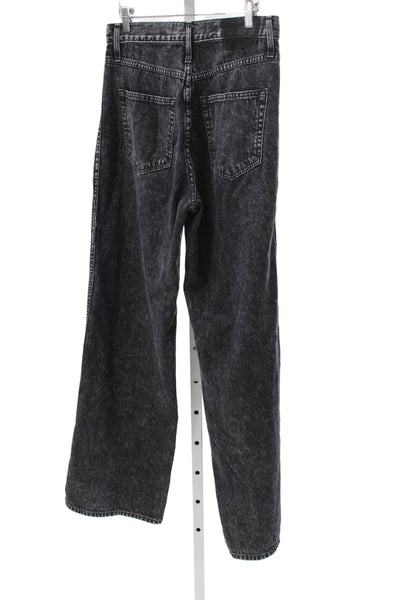 Amo Women Wide Leg Black High Rise Jeans Size 27