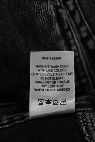 Amo Women Wide Leg Black High Rise Jeans Size 27