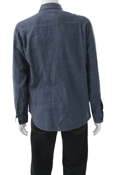 Rails Mens Cotton Collar Long Sleeve Button Down Shirt Blue Size M