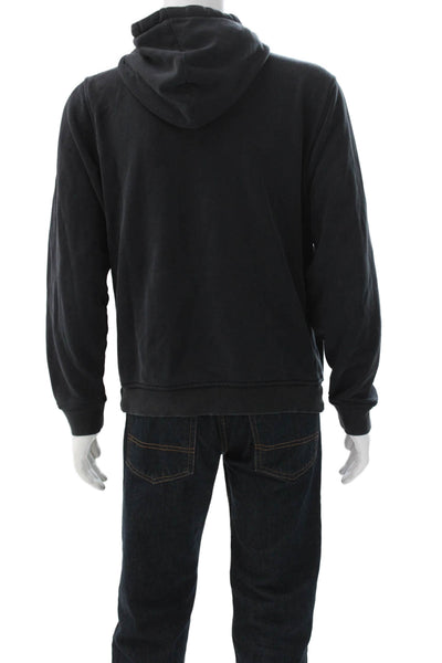 Vuori Mens Full Zip Hoodie Black Organic Cotton Size M