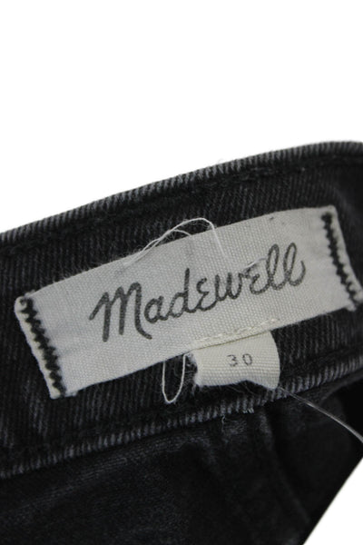 Madewell Womens Mini Black Button Skirt 99% Cotton Size 30