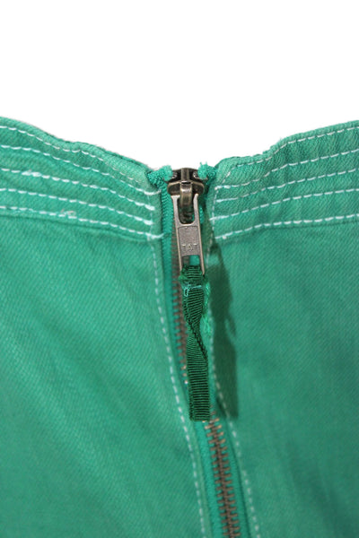Maeve Anthropologie Women Tank Dress Green Square Neck Size 12