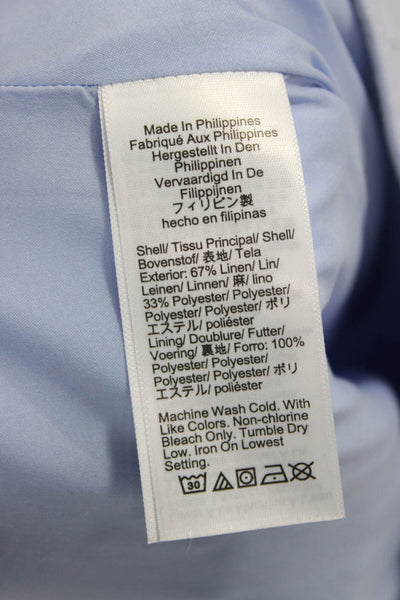 J Crew Women Dress Pants Purple Linen Zip Size 12