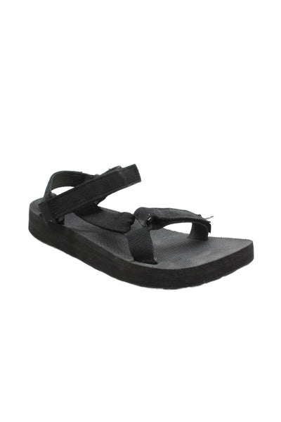 Teva Womens Solid Platform Ankle Strap Sandals Black Size 10