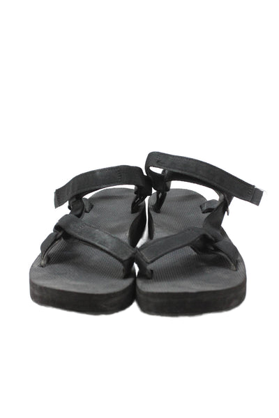 Teva Womens Solid Platform Ankle Strap Sandals Black Size 10