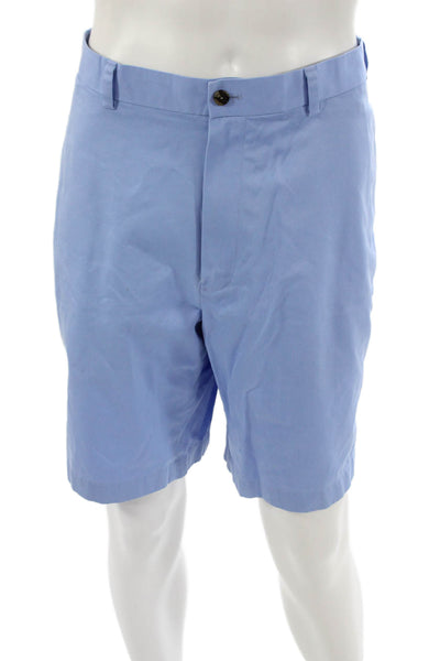 Brooks Brothers Mens Chino Shorts Blue 100% Cotton Size 36W