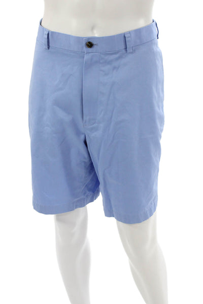Brooks Brothers Mens Chino Shorts Blue 100% Cotton Size 36W
