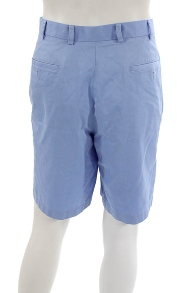 Brooks Brothers Mens Chino Shorts Blue 100% Cotton Size 36W