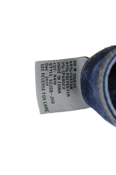 Tractr Women Skinny Blue Jeans Mid Rise Button Cotton Blend Size 10