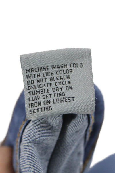Tractr Women Skinny Blue Jeans Mid Rise Button Cotton Blend Size 10