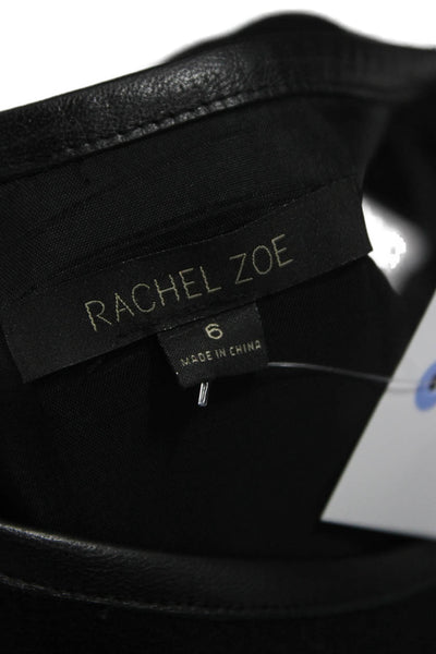 Rachel Zoe Women Mini Wool Square Neck Short Sleeve Gray Dress Size 6