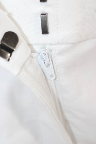 Michael Kors Collection Women Bermuda Shorts White Cotton Size 8