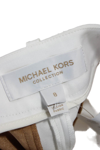 Michael Kors Collection Women Bermuda Shorts White Cotton Size 8